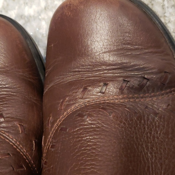 Clarks Daffodil brown leather slip on clog in brown - Picture 4 of 11